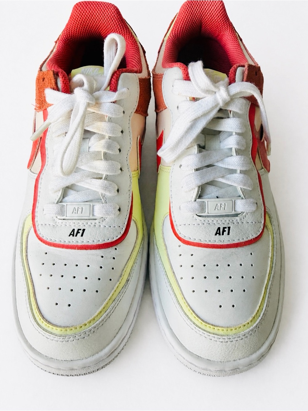 Nike Air Force 1 Shadow White Magic Ember Lime Women’s 9.5 CI0919-110 - Picture 5 of 11